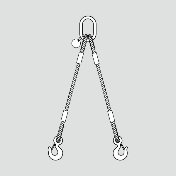 Wire rope sling suspension gear