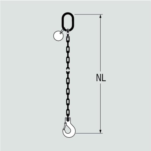 Fibre Tech textile chain sling, single-leg 