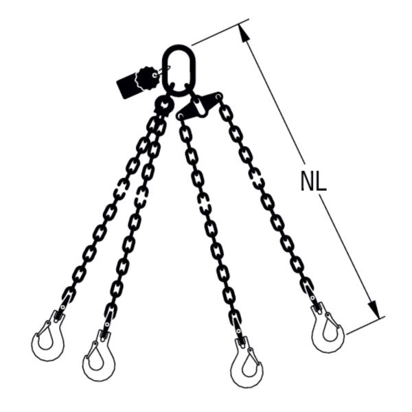 HIT PRO Chain balancing suspension gear quality grade 12, 4-leg rocker 
