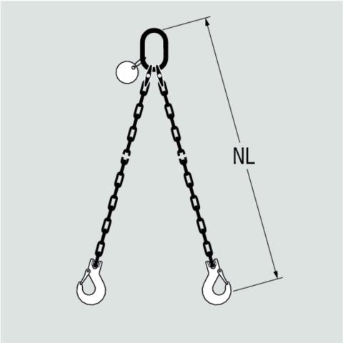 Polytex® Xtreme Chain sling, 2-leg, can be shortened 