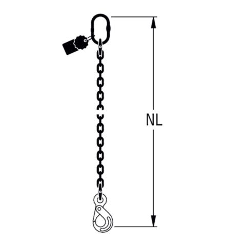 HIT PRO-Anschlagkette GK12 1-strängig Sicherheitslasthaken 