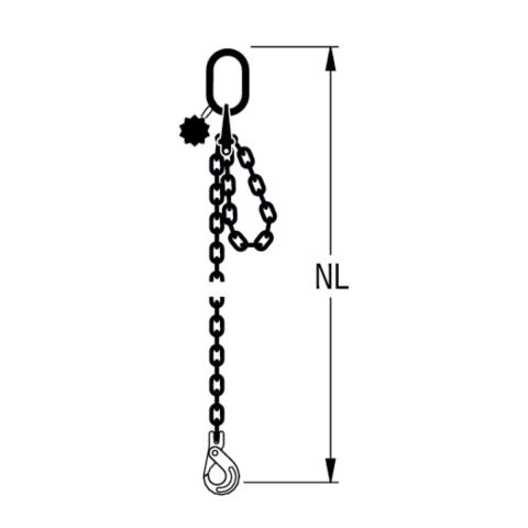 HIT PRO chain sling quality grade 10, single-leg, can be shortened Safety load hooks 