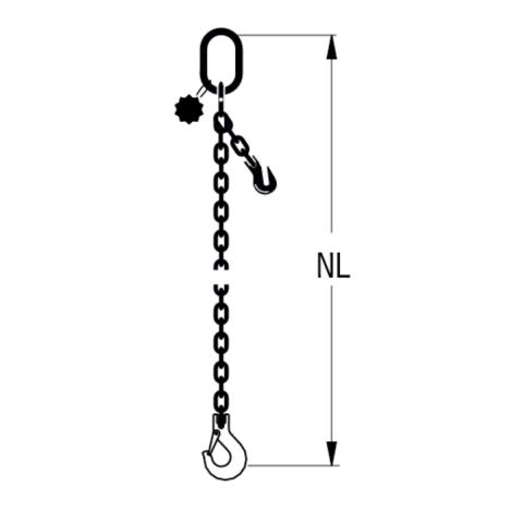 HIT ECO-Chain sling, quality grade 10, single-leg, can be shortened Standard load hook 