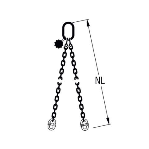 HIT PRO chain sling, quality grade 10, 2-leg Universal connecting link end fitting 