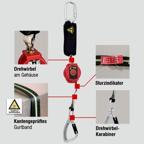 self-retracting lifeline Turbo Lite Edge for aerial work platforms 